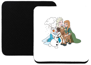 Onderzetter - Frozen - Anna, Elsa, Olaf en Sven 1