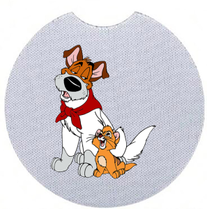 Onderzetter - Oliver en Co - Oliver en Dodger 1