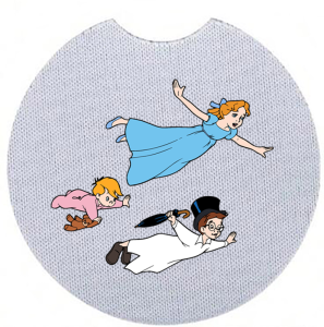 Onderzetter - Peter Pan - Wendy, Michiel en Jan 1