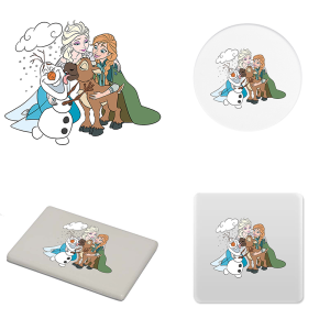 Magneet - Frozen - Anna, Elsa, Olaf en Sven 1
