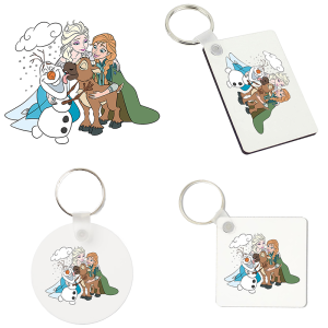 Sleutelhanger - Frozen - Anna, Elsa, Olaf en Sven 1