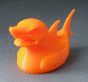 3D Prints - Haai Badeend 1 - Zonnig Oranje (Sunny Orange)