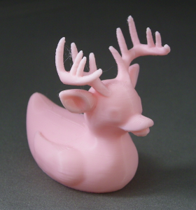 3D Prints - Hert Badeend 1 - Kersenroze (Sakura Pink)