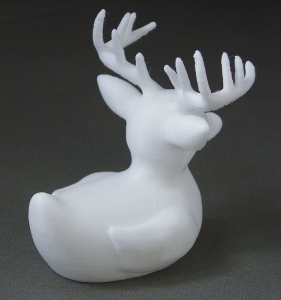 3D Prints - Hert Badeend 1 - Wit (White)