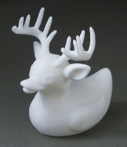 3D Prints - Hert Badeend 1 - Wit (White)