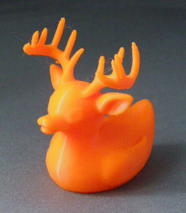 3D Prints - Hert Badeend 1 - Zonnig Oranje (Sunny Orange)