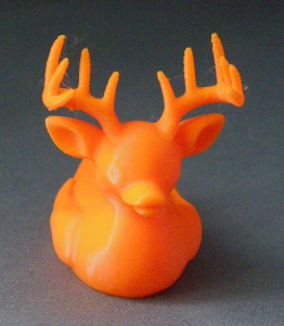 3D Prints - Hert Badeend 1 - Zonnig Oranje (Sunny Orange)