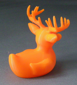 3D Prints - Hert Badeend 1 - Zonnig Oranje (Sunny Orange)