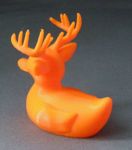 3D Prints - Hert Badeend 1 - Zonnig Oranje (Sunny Orange)