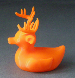 3D Prints - Hert Badeend 1 - Zonnig Oranje (Sunny Orange)