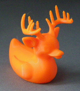 3D Prints - Hert Badeend 1 - Zonnig Oranje (Sunny Orange)