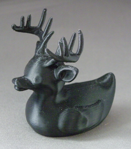 3D Prints - Hert Badeend 1 - Zwart (Black)