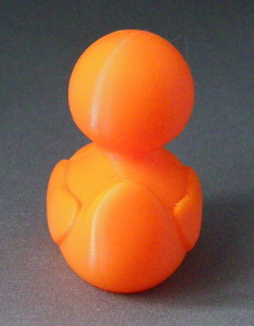3D Prints - Normale Badeend 1 - Zonnig Oranje (Sunny Orange)