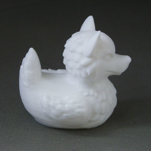 3D Prints - Wolf Badeend 1 - Wit (White)