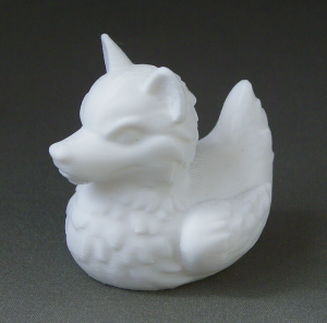 3D Prints - Wolf Badeend 1 - Wit (White)