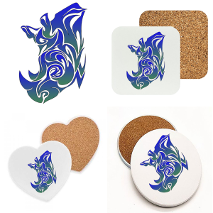 Onderzetter - Dieren - Neushoorn 1