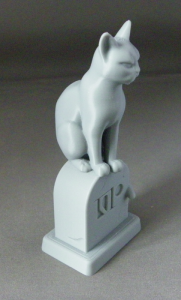 3D Prints - Kat op Grafsteen 1 (Meerdere Kleuren Mogelijk)