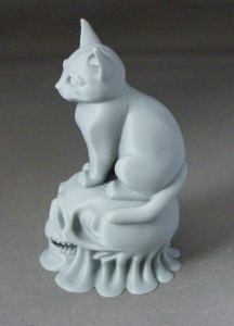 3D Prints - Kat op Schedel 1 (Meerdere Kleuren Mogelijk)