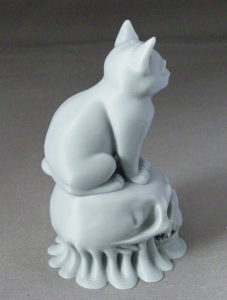 3D Prints - Kat op Schedel 1 (Meerdere Kleuren Mogelijk)