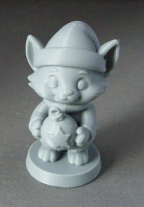 3D Prints - Kat met Kerstbal 1 (Meerdere Kleuren Mogelijk)