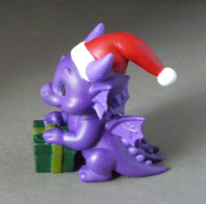 3D Prints - Draak met Kado 1 - Geschilderd