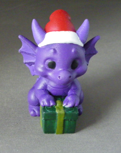 3D Prints - Draak met Kado 1 - Geschilderd