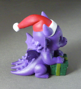 3D Prints - Draak met Kado 1 - Geschilderd