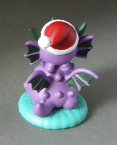 3D Prints - Draak met Kerstbal 1 - Geschilderd