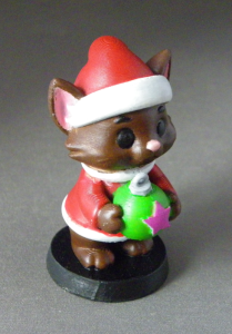 3D Prints - Kat met Kerstbal 1 - Geschilderd