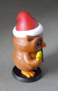 3D Prints - Uil met Kerstkrans 1 - Geschilderd