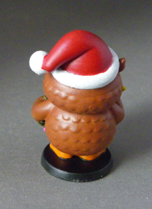 3D Prints - Uil met Kerstkrans 1 - Geschilderd
