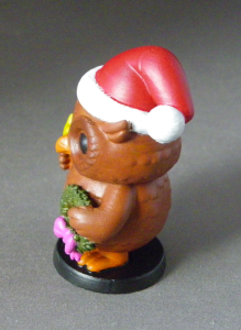 3D Prints - Uil met Kerstkrans 1 - Geschilderd