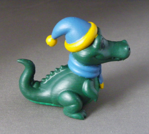 3D Prints - Winter Krokodil 1 - Geschilderd