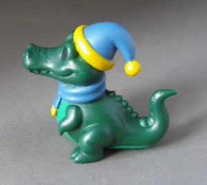 3D Prints - Winter Krokodil 1 - Geschilderd