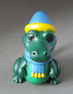 3D Prints - Winter Krokodil 1 - Geschilderd