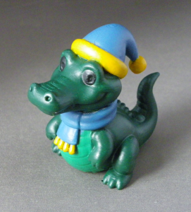 3D Prints - Winter Krokodil 1 - Geschilderd