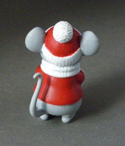 3D Prints - Winter Muis 1 - Geschilderd