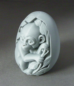 3D Prints - Aap in Ei 1 (Meerdere Kleuren Mogelijk)