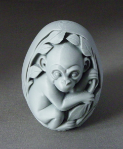 3D Prints - Aap in Ei 1 (Meerdere Kleuren Mogelijk)