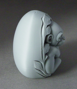 3D Prints - Aap in Ei 1 (Meerdere Kleuren Mogelijk)