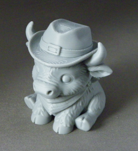3D Prints - Koe met Cowboyhoed 1 (Meerdere Kleuren Mogelijk)