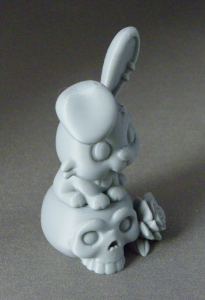 3D Prints - Konijn op Schedel 1 (Meerdere Kleuren Mogelijk)