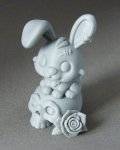 3D Prints - Konijn op Schedel 1 (Meerdere Kleuren Mogelijk)