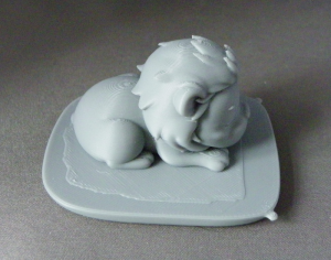 3D Prints - Leeuw op Kussen 1 (Meerdere Kleuren Mogelijk)