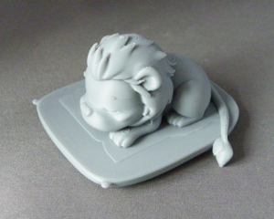 3D Prints - Leeuw op Kussen 1 (Meerdere Kleuren Mogelijk)
