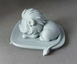 3D Prints - Leeuw op Kussen 1 (Meerdere Kleuren Mogelijk)