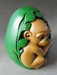 3D Prints - Aap in Ei 1 - Geschilderd